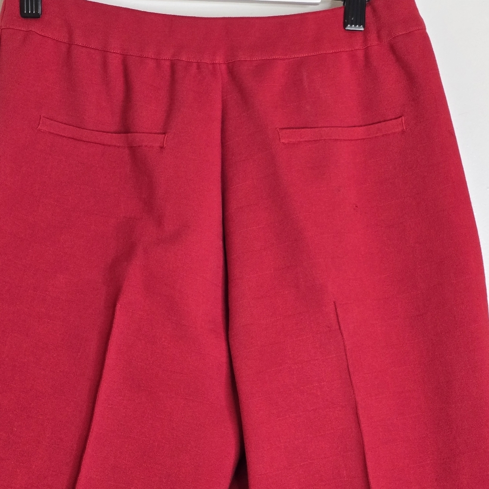 Women’s Red Cropped Stretch Pants - Picture 12 of 16